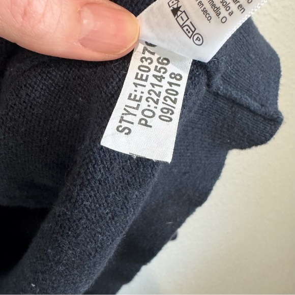 Vineyard Vines Mens Large Cotton-Cashmere 1/4 Zip Sweater Navy Blue Preppy Golf - Picture 6 of 8